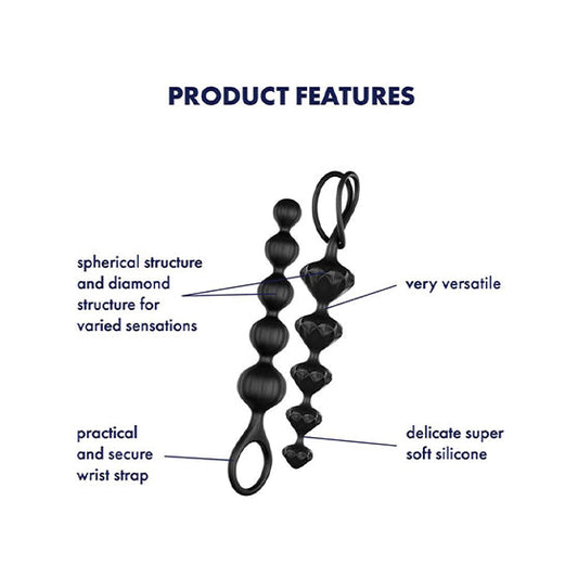 Love Beads Set of 2 Black