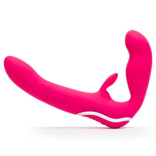 Happy Rabbit Strapless Strap On Rabbit Vibe Pink