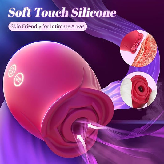 DRANIT ROSE NIPPLE AND CLITORIS SUCKER- WIRELESS CHARGING