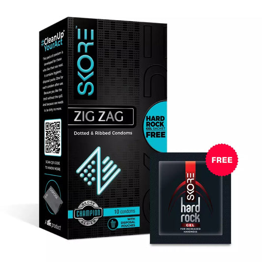 Skore Zig Zag Condoms 1 pack (10pcs)