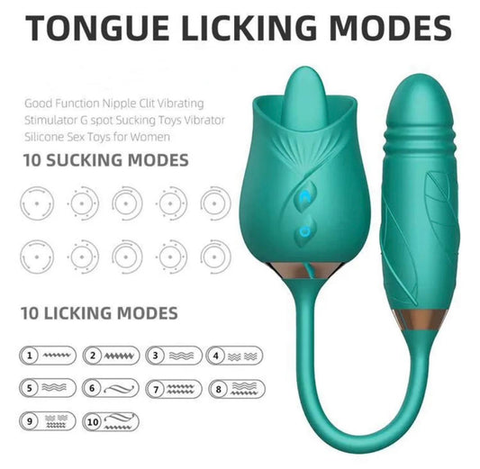 10 Tongue Licking Modes Dual Stimulation Massager