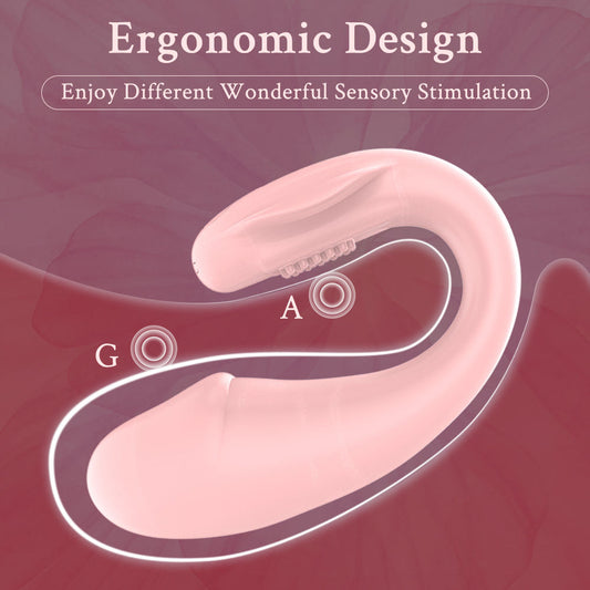 Remote Control U-Shaped Silicone Vibrating Massager Rechargeable Waterproof Design