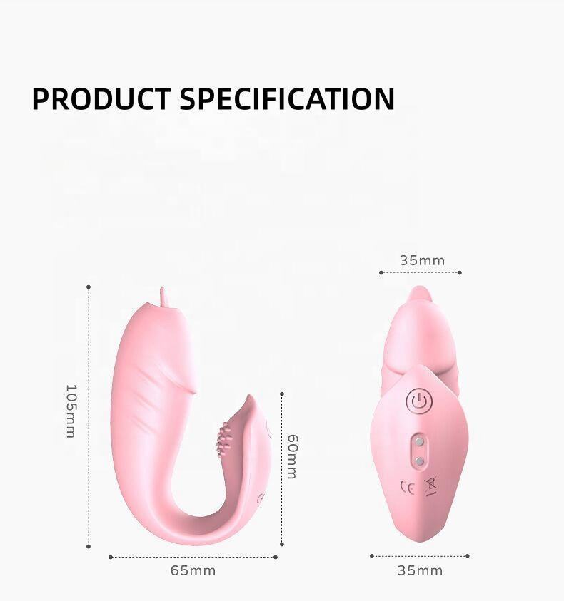Remote Control U-Shaped Silicone Vibrating Massager Rechargeable Waterproof Design