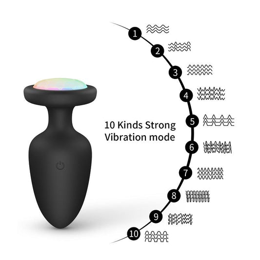 Rechargeable Silicone Vibrating Plug with USB Charging Waterproof Design