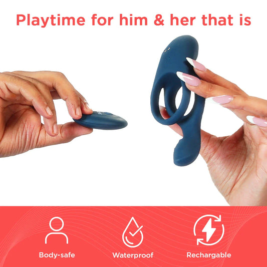 Skore Tremor – Dual Motor Vibrating Ring with Ball Strap