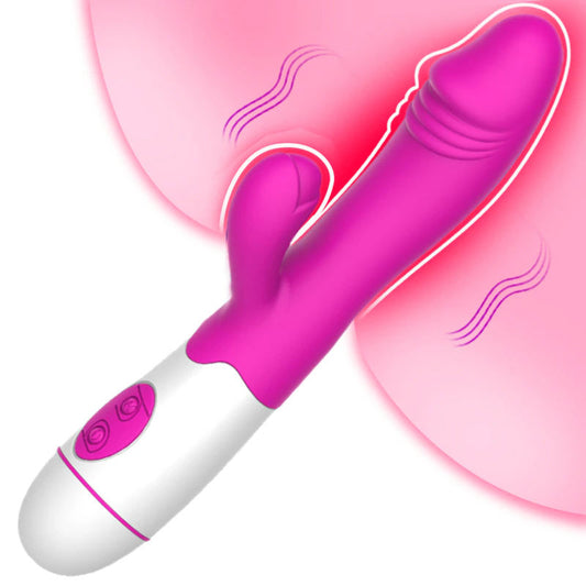 DRANIT SILICONE G SPOT RABBIT VIBRATOR SEX TOY FOR WOMEN (MULTIE)