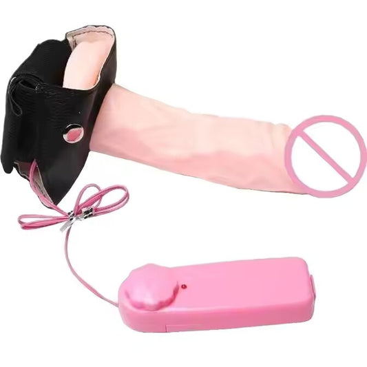 DRANIT LESBIAN STRAP-ON HARNESS DILDO WITH VIBRATING BELT SEX PRODUCT