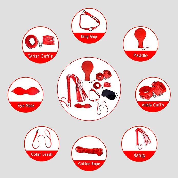 Premium Bondage Restraint Kit for Couples | Roleplay Intimacy Set