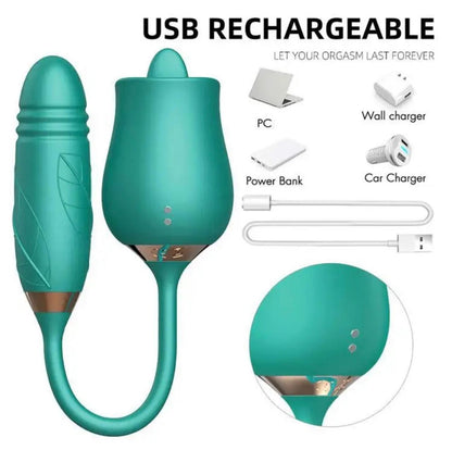 10 Tongue Licking Modes Dual Stimulation Massager