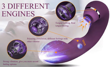 2 in 1 sucking and vibrations vibrator