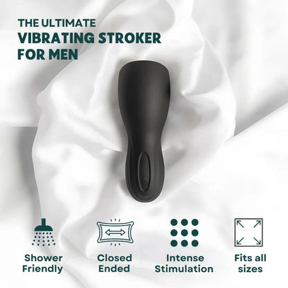Rechargeable Silicone Vibrating Male Masturbator Sleeve Waterproof Design
