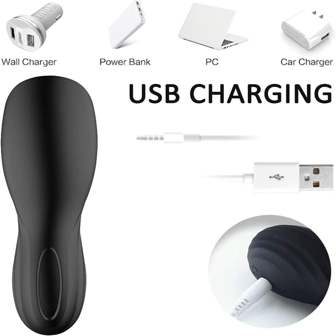 Rechargeable Silicone Vibrating Male Masturbator Sleeve Waterproof Design
