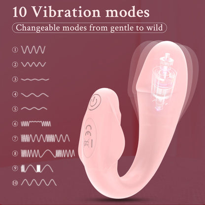 Remote Control U-Shaped Silicone Vibrating Massager Rechargeable Waterproof Design