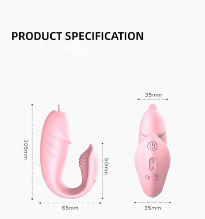 Remote Control U-Shaped Silicone Vibrating Massager Rechargeable Waterproof Design