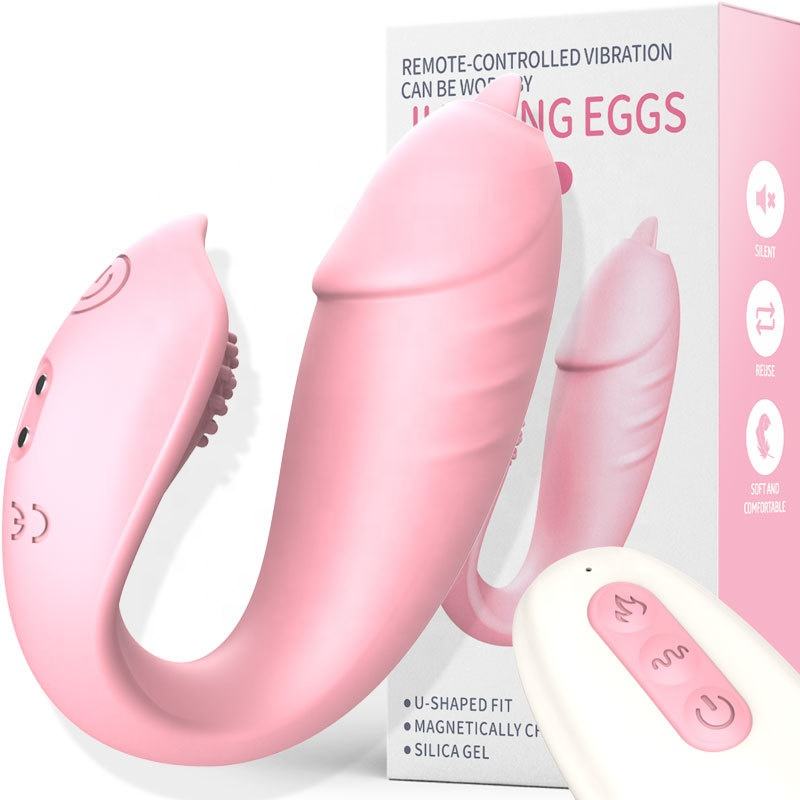 Remote Control U-Shaped Silicone Vibrating Massager Rechargeable Waterproof Design