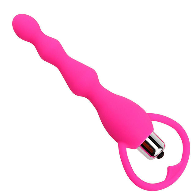 Premium Silicone Beaded Massager Ring with Vibrating Function