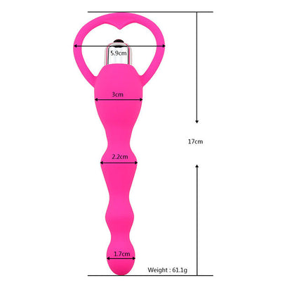 Premium Silicone Beaded Massager Ring with Vibrating Function