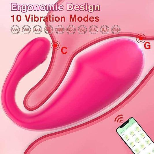 DRANIT MAGNETIC CHARGING ERGONOMIC DESIGN 10 VIBRATION MODES MASTURBATION MASSAGER THREE-POINT STIMULATOR SMART APP CONTROL VIBRATOR